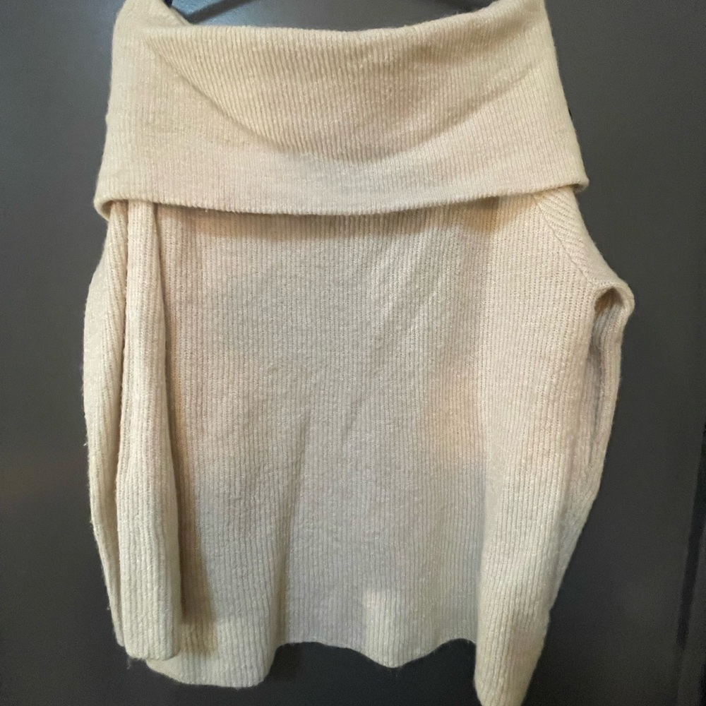 H&M Cream Off-the-Shoulder Sweater